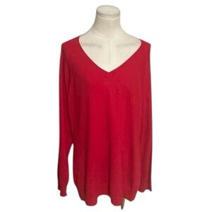 Cashmere Blend Sweater Vibrant Red Apt. 9 XL Soft Holiday Valentine’s Day Party